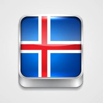 Flag of iceland Stock Illustration
