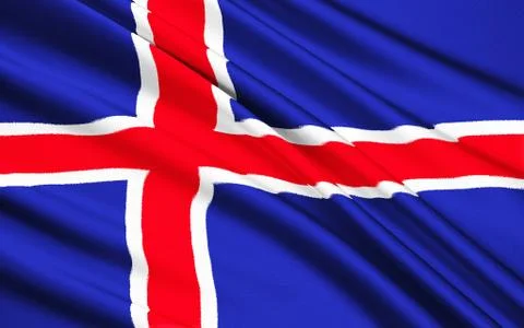 Flag of Iceland Stock Illustration