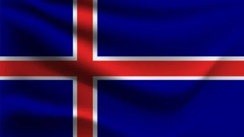 Flag of Iceland Stock Illustration