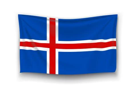 Flag of iceland Stock Illustration