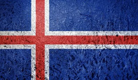 Flag of Iceland Illustrazione stock