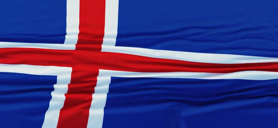 Flag of Iceland Stock Illustration