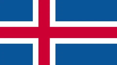Flag of Iceland moving sideways Stock Footage 218382806