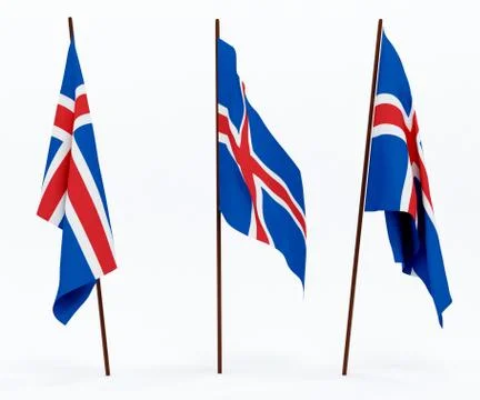 Flag of Iceland Stock Photos