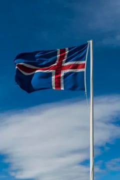 Flag of Iceland Stock Photos