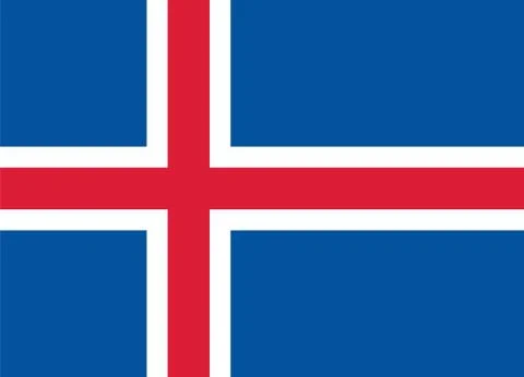 Flag of Iceland Vector illustration Illustrazione stock