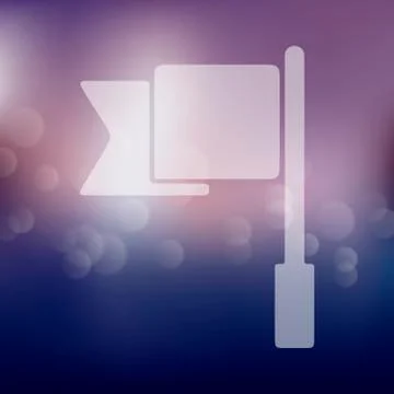 Flag icon on blurred background Stock Illustration