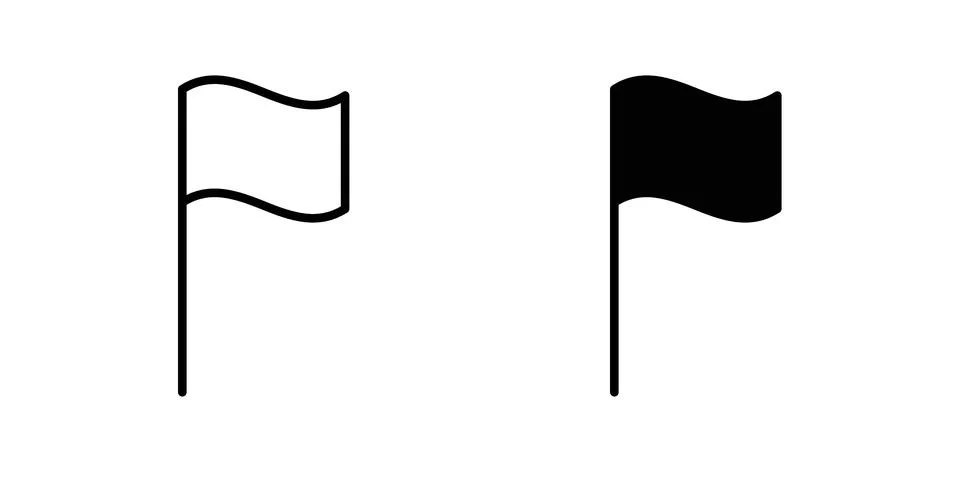 Flag icon for design projects and web UI イラスト素材