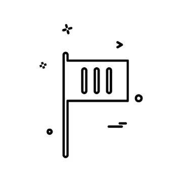 Flag icon design vector Stock Illustration