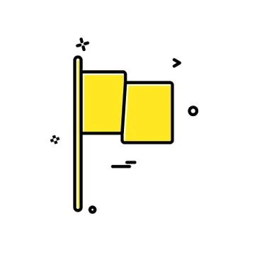 Flag icon design vector Stock Illustration