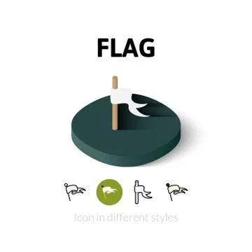 Flag icon in different style Stock Illustration