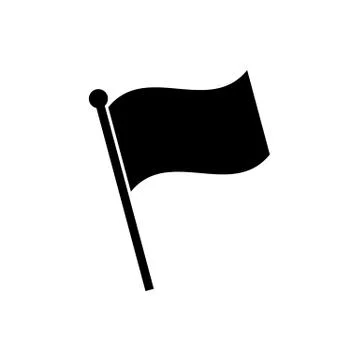 Flag icon in flat style. Stock Illustration