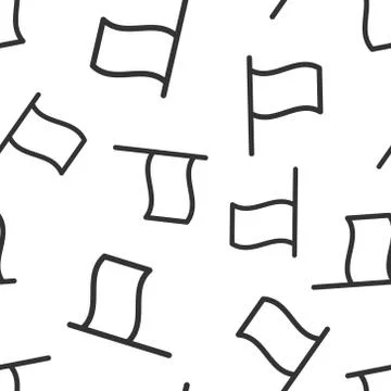 Flag icon in flat style. Pin vector illustration on white isolated background Stock Illustration