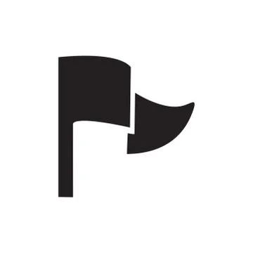 Flag Icon In Flat Style Vector For App, UI, Websites. Black Icon Vector Illus Stock Illustration