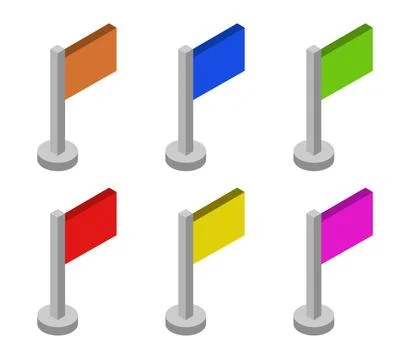 Flag icon illustrated in vector on white background Stock Illustration