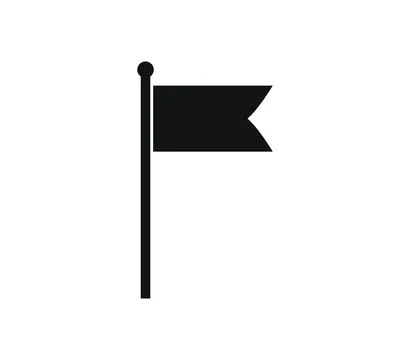 Flag icon illustrated in vector on white background Stock Illustration