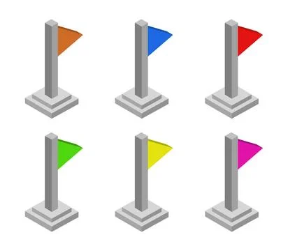 Flag icon illustrated in vector on white background flag icon illustrated ... Stock Photos