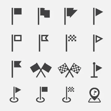 Flag icon Stock Illustration