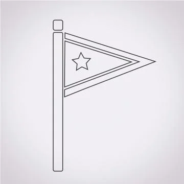 Flag icon Stock Illustration