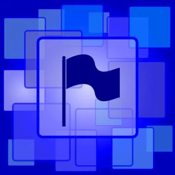 Flag icon. Internet button on abstract background.. Stock Illustration