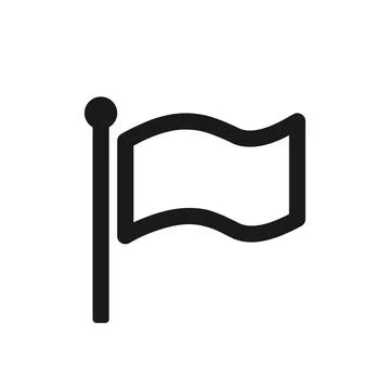 Flag icon isolated on white background. Flag symbol in simple style. Vector E Stock Illustration