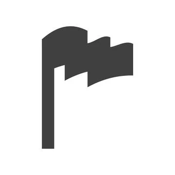 Flag icon logo design template Stock Illustration