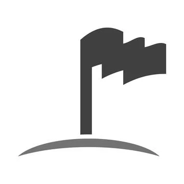 Flag icon logo design template Stock Illustration