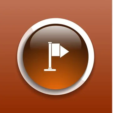 Flag icon mark map sign symbol element Illustrazione stock