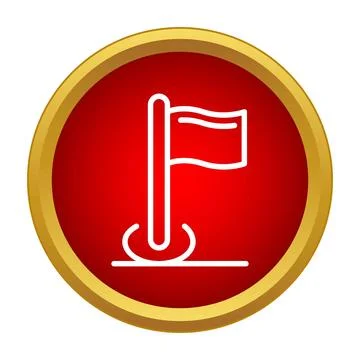Flag icon marking goal or destination achievement Stock Illustration