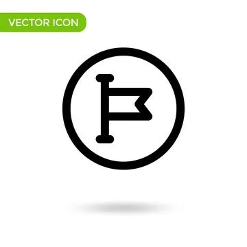 Flag icon. minimal and creative icon isolated on white background. vector ill 스톡 일러스트