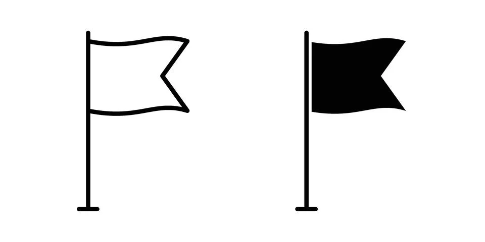 Flag icon set, collection of vector icons Stockillustratie