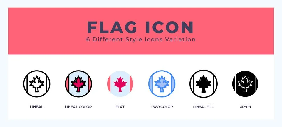 Flag icon set. Design elements for logo 스톡 일러스트