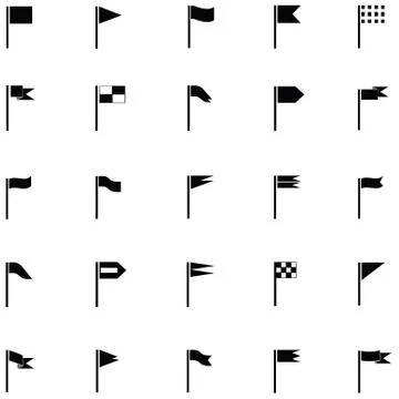 Flag icon set Stock Illustration