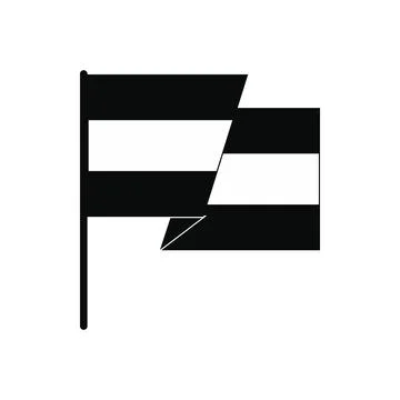 Flag icon, simple style Stock Illustration