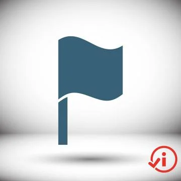 Flag icon stock vector illustration flat design Stock Illustration