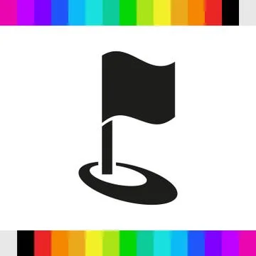 Flag icon stock vector illustration flat design Stock Illustration