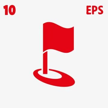 Flag icon stock vector illustration flat design Stockillustratie
