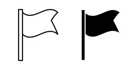 Flag icon symbol. Flat Vector illustration Illustrazione stock