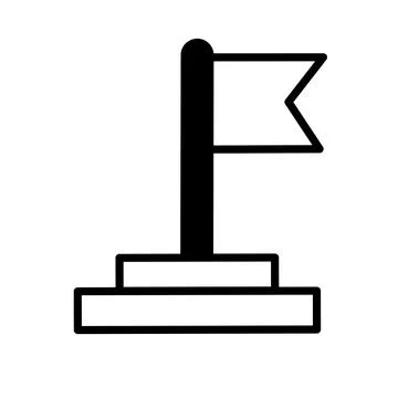 Flag icon, thin line icon Stock Illustration