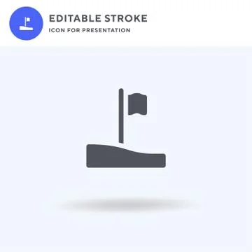 Flag icon vector, filled flat sign, solid pictogram isolated on white, logo i Stock Illustration