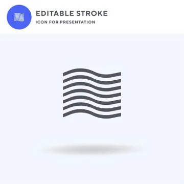 Flag icon vector, filled flat sign, solid pictogram isolated on white, logo Stock Illustration