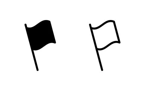 Flag icon vector illustration. Gps location pin map. Location marker symbol. Stock Illustration