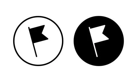 Flag icon vector illustration. Gps location pin map. Location marker symbol. Stock Illustration