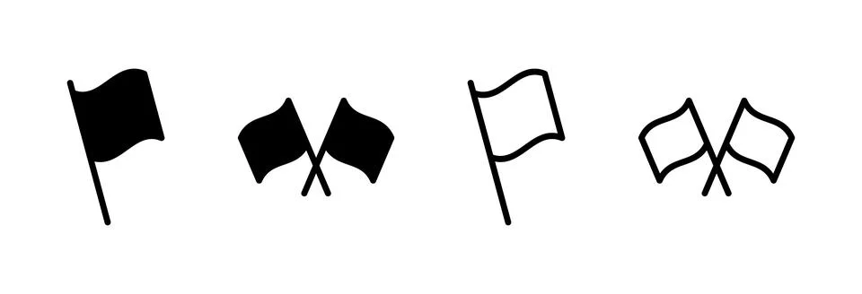 Flag icon vector illustration. Gps location pin map. Location marker symbol. Stock Illustration