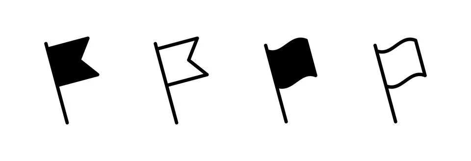 Flag icon vector illustration. Gps location pin map. Location marker symbol. Stock Illustration