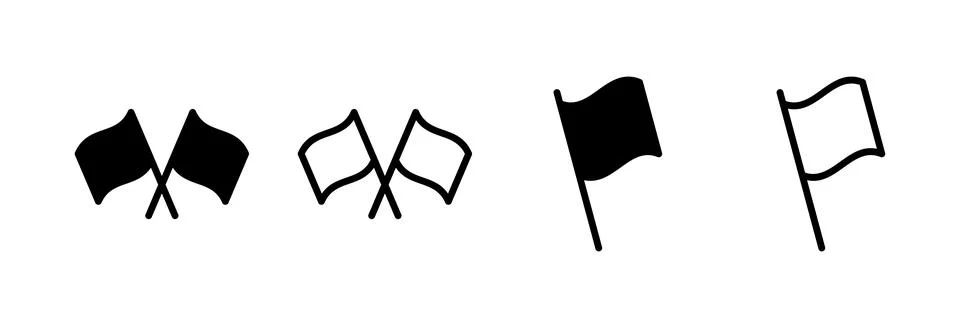 Flag icon vector illustration. Gps location pin map. Location marker symbol. Stock Illustration