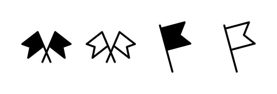 Flag icon vector illustration. Gps location pin map. Location marker symbol. Illustrazione stock