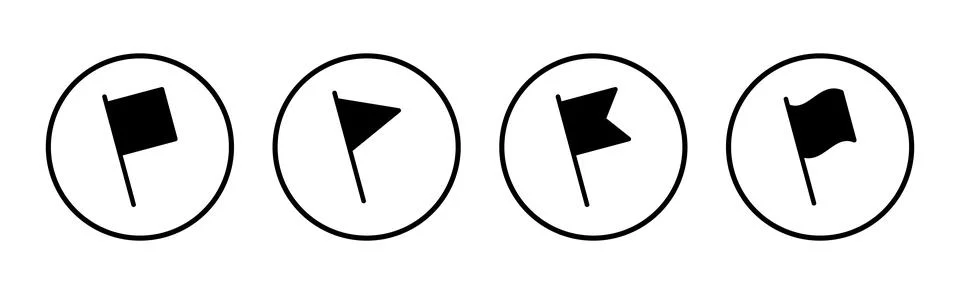 Flag icon vector illustration. Gps location pin map. Location marker symbol. 스톡 일러스트