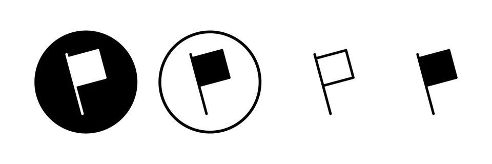 Flag icon vector illustration. Gps location pin map. Location marker symbol. Stock Illustration