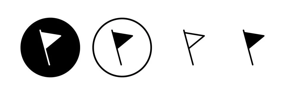 Flag icon vector illustration. Gps location pin map. Location marker symbol. Ilustración de archivo